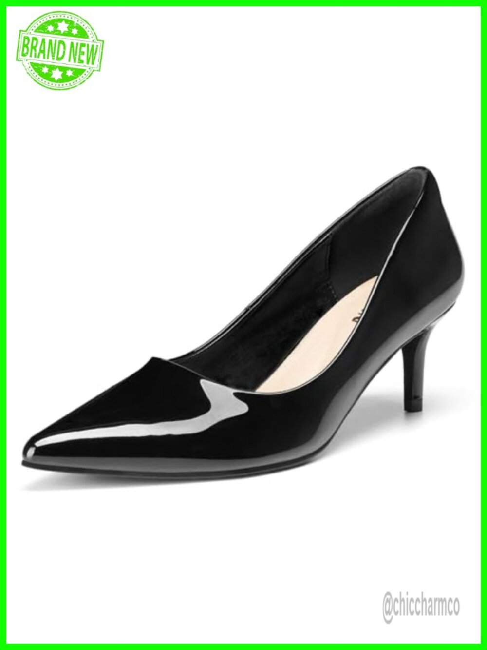Pointed Toe Stiletto Heel Dress Pumps with Latex Footbed for Work Wedding